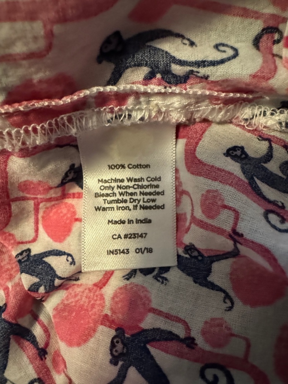 Talbots Pink and Navy Patterned V-Neck Tunic Size XL - Picture 8 of 8